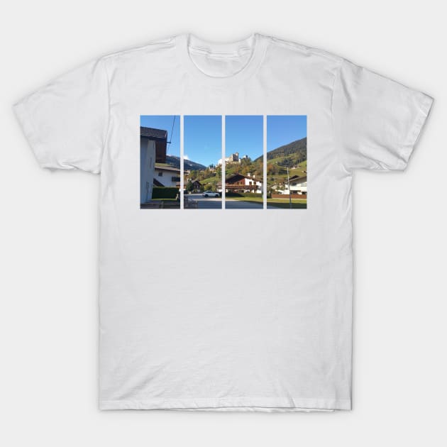 Heinfels Castle, the symbol of the town. It stands in the Puster Valley, near the entrance to the Villgraten Valley. Tyrol, Austria T-Shirt by fabbroni-art